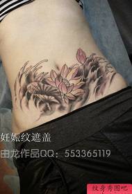 bellezza abdomen bello mudellu di tatuaggio di lotus populari