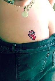 female ass on the naughty spit Tongue mouth tattoo picture