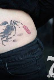 djevojka trbuh lijepa pop tinta rak tetovaža uzorak