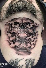 neck hourglass tattoo pattern