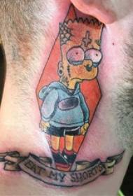 Simpson Tattoo Pattern Boys Neck English and Simpson Tattoo Pictures