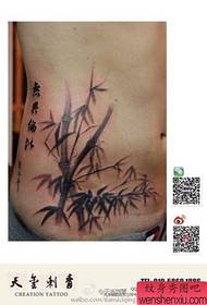 patró de tatuatge de bambú popular clàssic del ventre dels nois