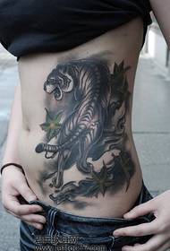 beauty belly tiger tattoo pattern
