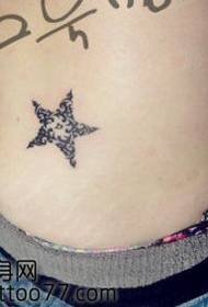 padrão de tatuagem de estrela de cinco pontas de totem de beleza