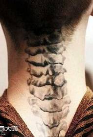 modèle de tatouage d'os de cou