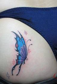 modello di tatuaggio di bellezza sexy moda hip colore farfalla