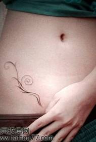 beauty belly totem vine tattoo pattern
