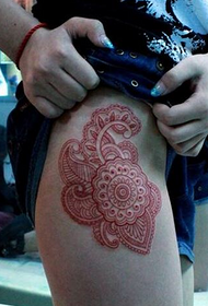 mode kvinnors ben personlighet indisk stil totem tatuering figur