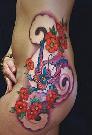 personality hip beautiful beautiful pansy tattoo pattern
