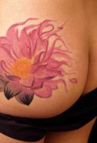 skientme heupen prachtige trend fan inkt lotus tatoetmuster