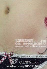 beauty belly beautifully popular lip print with letter tattoo pattern