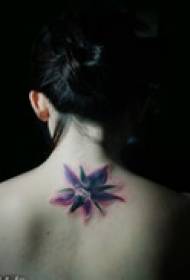 alternative art flower vine tattoo 31794 - neck fashion literary English tattoo