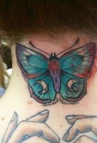 old school neck butterfly tattoo pattern