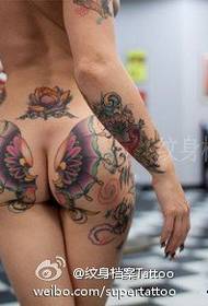 beauty hip fashion pretty wings tattoo pattern