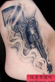 beauty belly pistol tattoo pattern