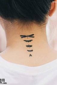 Neck Butterfly Tattoo Pattern