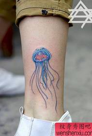 ntxhais ob txhais ceg zoo nkauj dawb lias jellyfish tattoo qauv