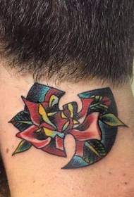 vrat starom stilu ličnosti cvijet tetovaža uzorak