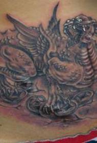 Uzorak tetovaže trbuha: Uzorak tetovaže lubanje na trbuhu
