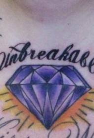 Neck Unbreakable Diamond Tattoo Pattern