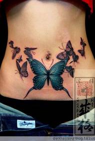 beauty belly butterfly tattoo - Japanese Huang Yan tattoo works