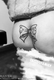 exquisite bow tattoo pattern