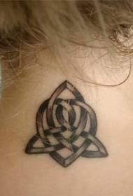 girl's neck simple Celtic knot tattoo pattern