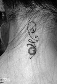 neck personality flower vine tattoo pattern
