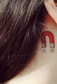 female neck magnet tattoo pattern