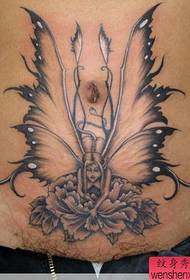 abdominal angel elf tattoo pattern