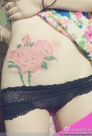 Nanchang needle tattoo show picture works: beauty belly tattoo pattern