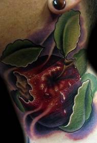 hals moderne stil stort æblefarve tatoveringsbillede
