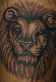 leg brown nga leon nga ulo nga pattern sa tattoo sa balay