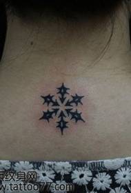 neck popular totem snowflake tattoo pattern