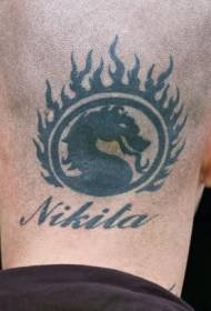 uzorak tetovaža simbola muške glave čudovište