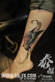 modello di tatuaggio di bellezza collo moda bella ali di farfalla
