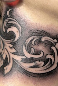 cloud pattern on the neck Tattoo