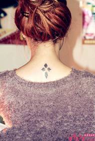 neck creative personality cross tattoo picture