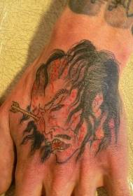 käden väri japanilainen samurai pään tatuointi malli