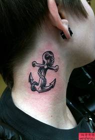 Tattoo show picture recommended a neck anchor tattoo pattern