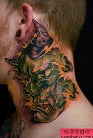 divoký prajna tetovanie vzor na krku 33724-dievčatá krk luk leopard tlač láska tetovanie vzor