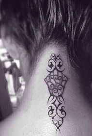 female neck totem tattoo