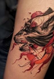 ruoko sketch chimiro ruvara rwevakadzi vane wolf musoro tattoo