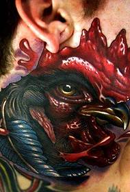 neck realistic cock tattoo pattern