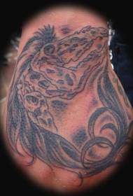 hand black monster avatar tattoo pattern