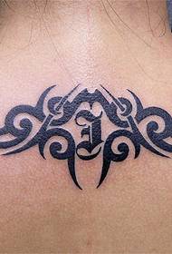 Nwanyi Neck Totem Vine Tattoo Pattern