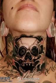 ຮູບແບບ tattoo skull ທີ່ຫນ້າຢ້ານ