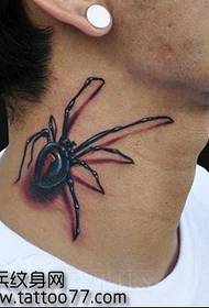 nyak Félelmetes pók tetoválás minta