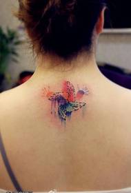 neck color windmill tattoo pattern