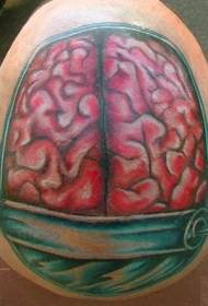head funny color people Brain tattoo pattern